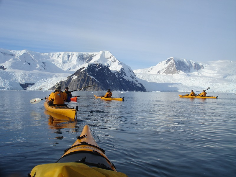 Kayaking in Antarctica.