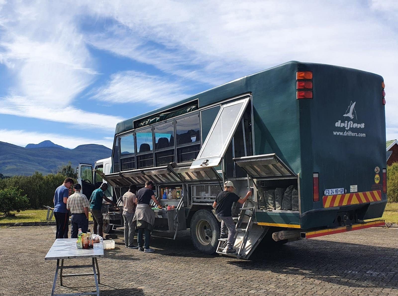 Drifter tours comfortable truck.