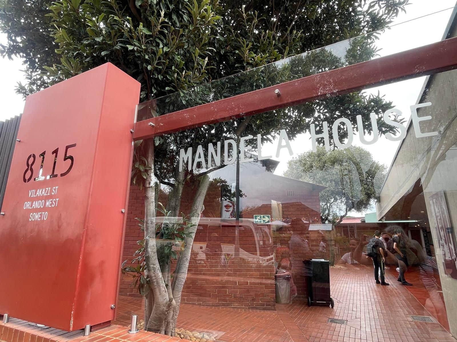 Entrance to Mandela House on Vilakazi Street in Soweto, Johannesburg, South Africa.