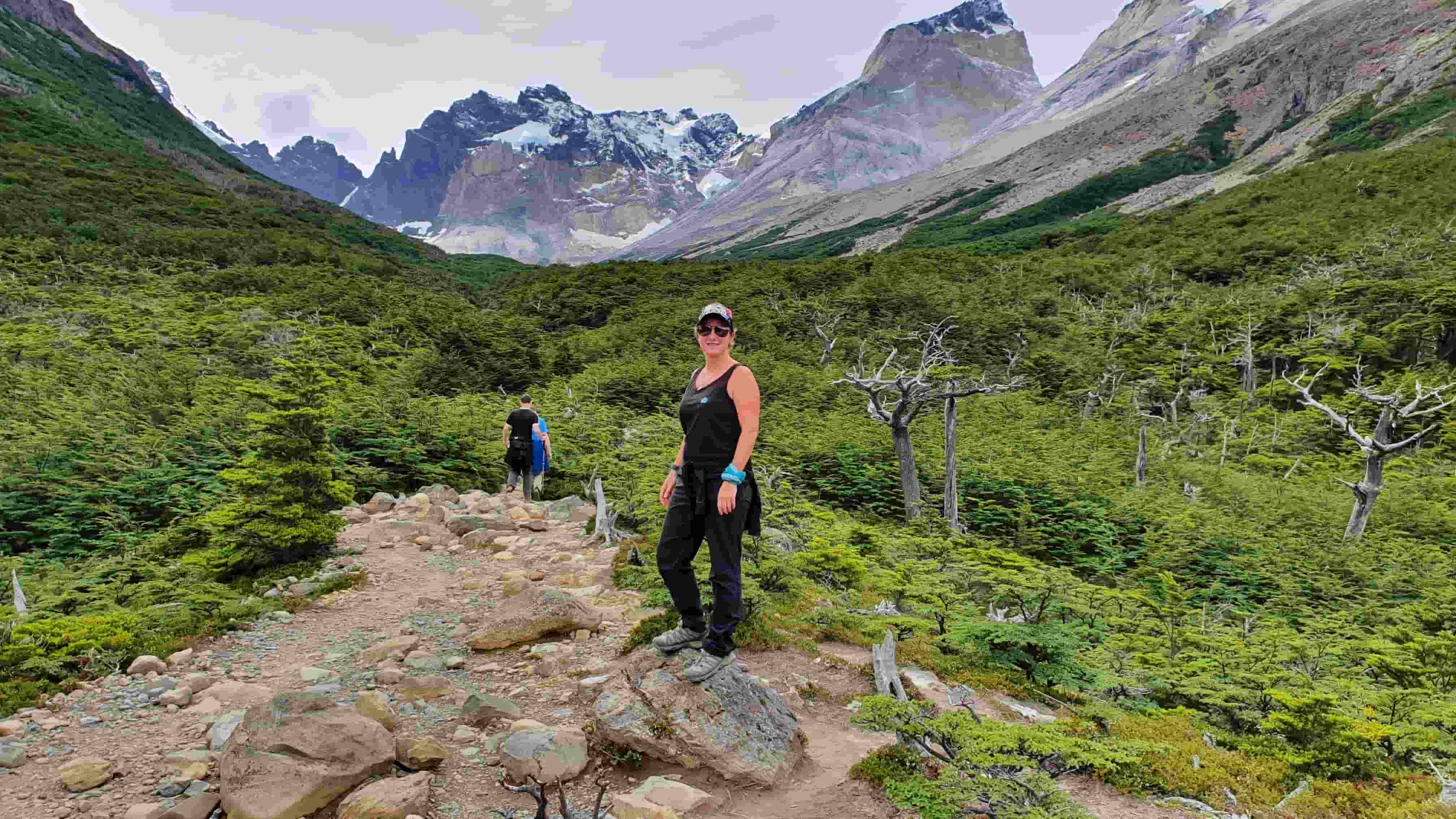 Patagonia travel Rachel founder of Viva exploring the breathtaking Patagonia mountain
