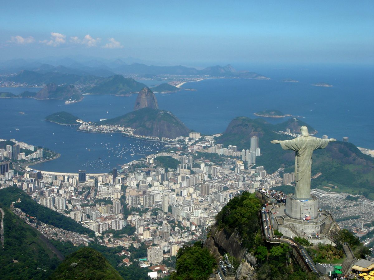 Rio de Janeiro. Aerial view of Botafogo bay.