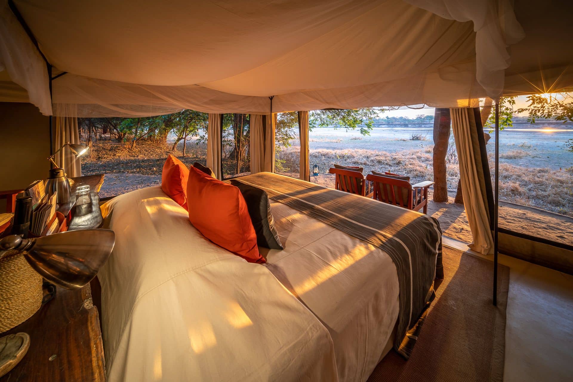 Camp Tena Tena’s ensuite tents with stunning riverfront views.