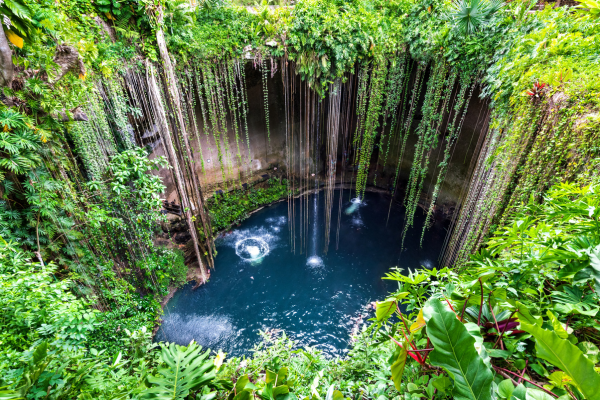 A cenote (sinkhole) in Mexico