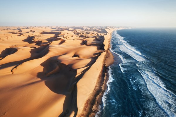 Aerial shot Namib desert Namibia.