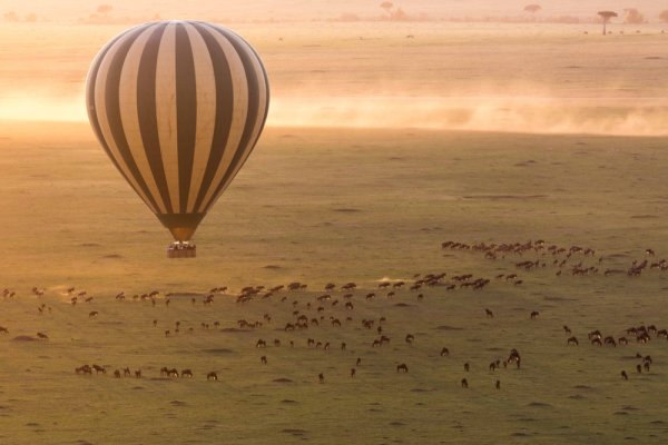 Hot air ballooning in Masai Mara Kenya.