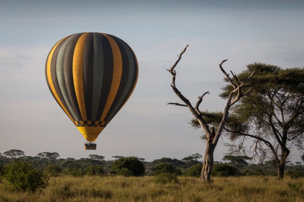 Hot air ballooning over Serengite National Park