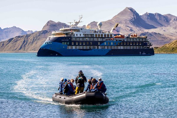 Zodiac excursion from the Ocean Victory Cruise Ship
