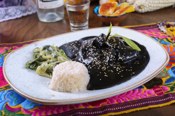 foods to try in Mexico comole negro oaxacaqueno con arroz