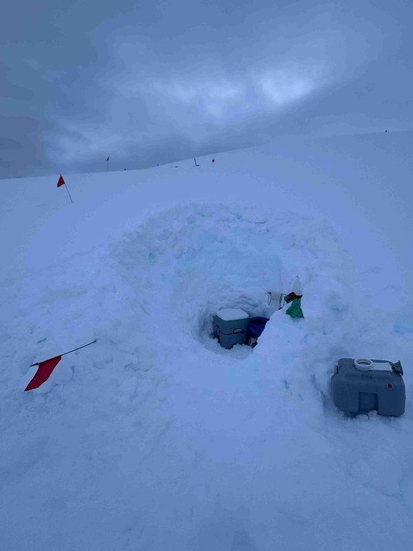 Camping with emergency kit