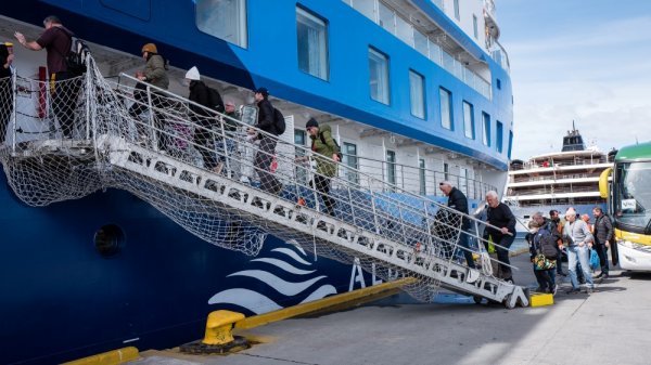 Boarding the Ocean Albatros in Ushuaia