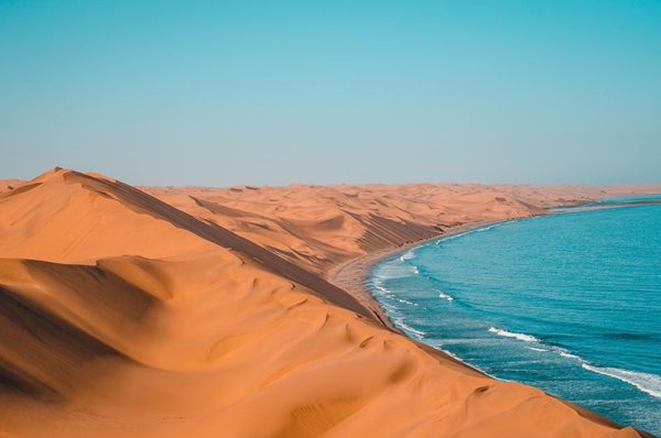 Desert Mirage Namibias Surreal Sands Embrace the Sea