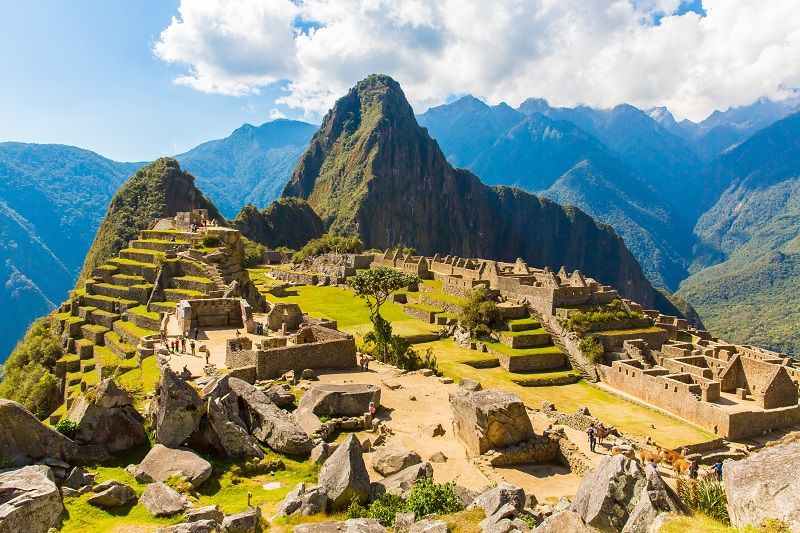 A stunning view of Machu Picchu Mountain.