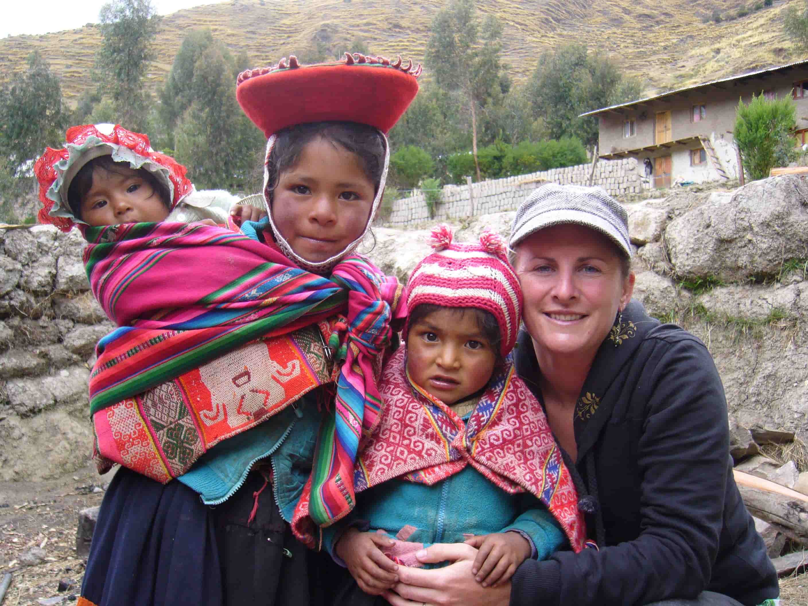 Rachel, founder of Viva and the Peruvian kids.